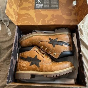 ⭐️HOST PICK ⭐️ Bape x timberland chukka boots